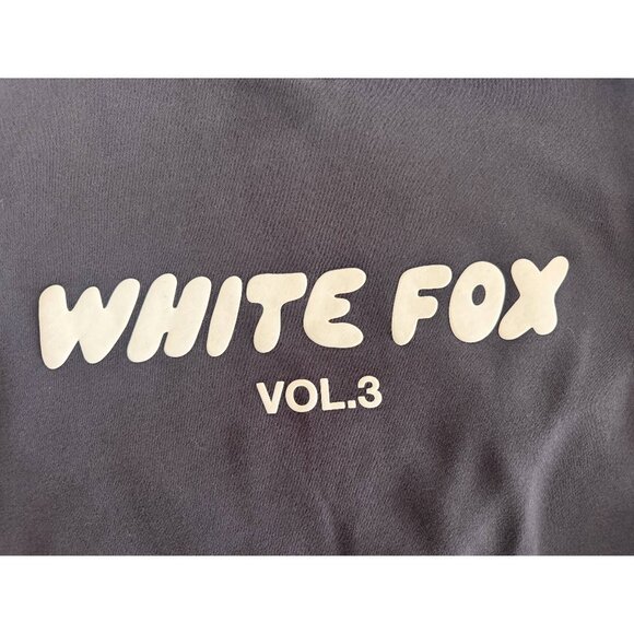 White Fox Charcoal Gray Logo Crewneck Sweatshirt XS/S - Picture 4 of 4